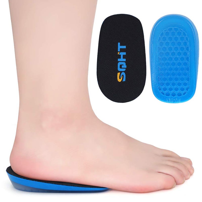 SQHT 's Height Increase Insoles - Heel Shoe Lift Inserts for Achilles Tendonitis and Leg Length Discrepancy  Heel Cushion for Men & Women (Large (0.6 "" Height)) - Image 1